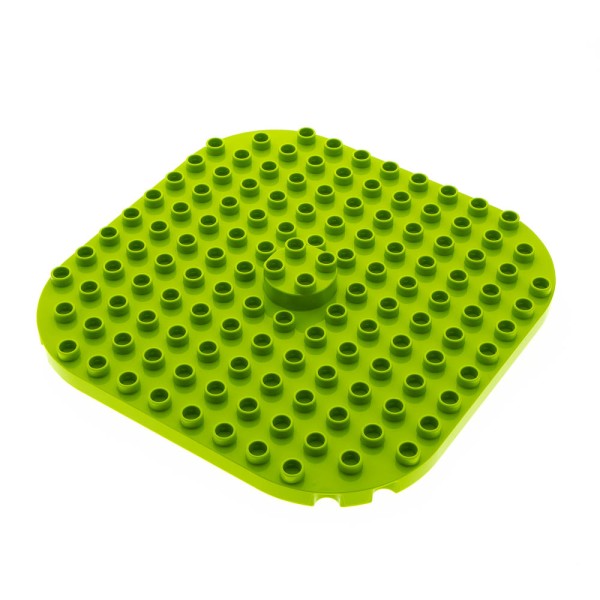 1x Lego Duplo Bau Platte 12x12 lime grün Ecken rund Karussell 6167504 26836
