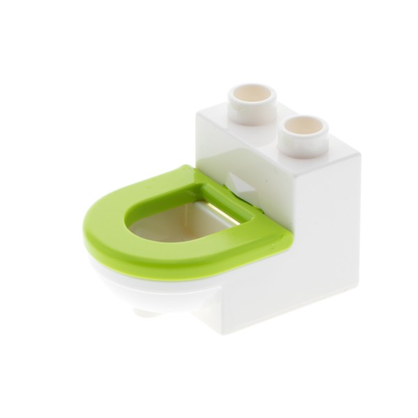 1x Lego Duplo Möbel Toilette weiß Deckel Sitz lime grün Bad WC 10835 4911c06