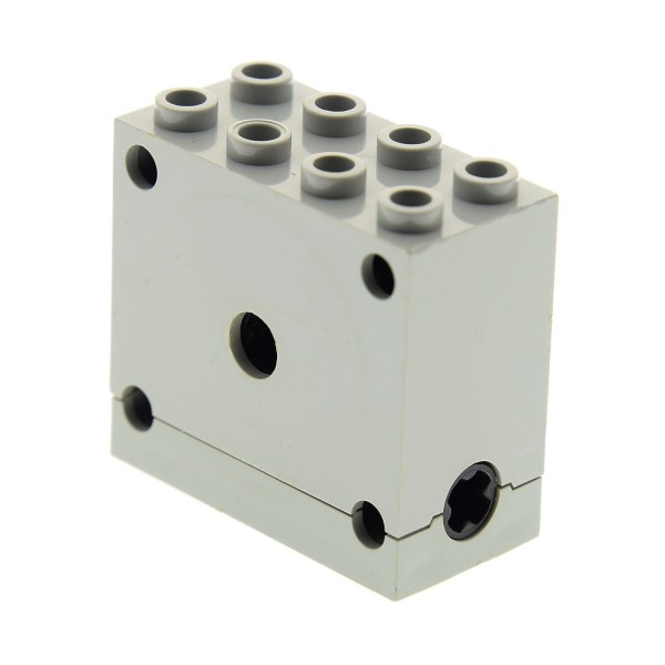 1x Lego Technic Getriebe Box 2x4x3 B-Ware abgenutzt grau Zahnrad Schnecke 768