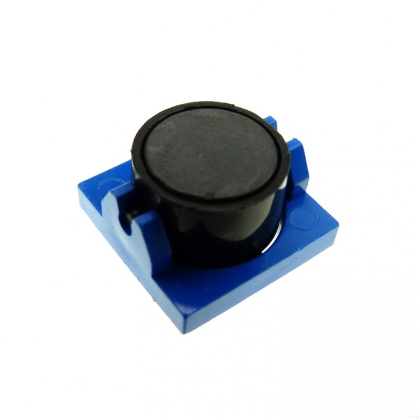 1x Lego Magnet schwarz blau 2x2 Magnethalterung kurz Magnetstein 2609a