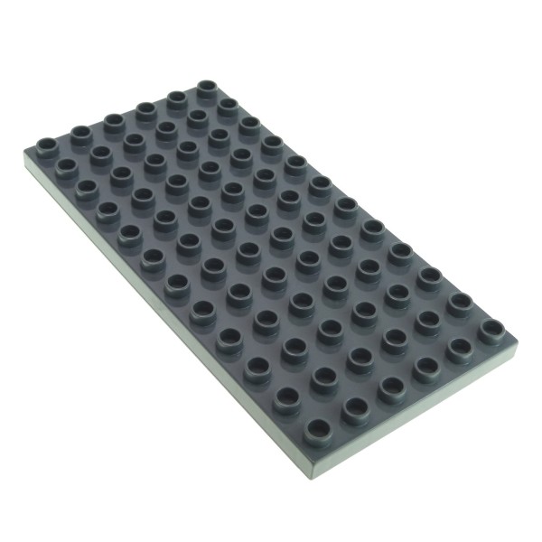 1x Lego Duplo Bau Platte 6x12 neu-dunkel grau Basic 4210829 18921 4196