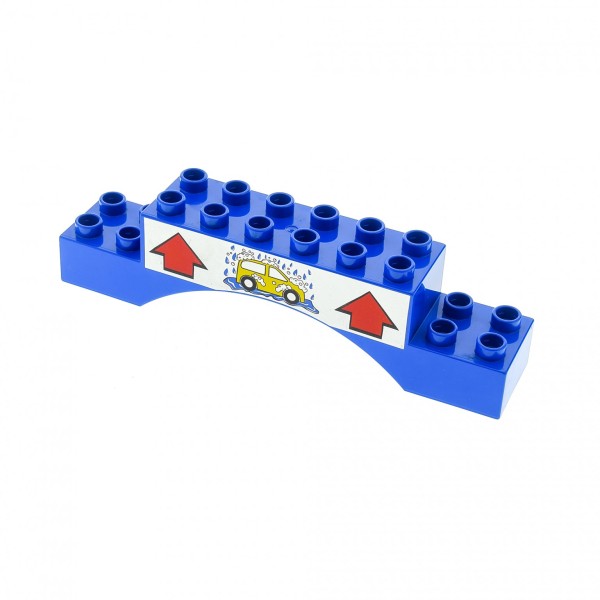 1x Lego Duplo Bogenstein 2x10x2 blau bedruckt Waschanlage 4622249 51704pb04