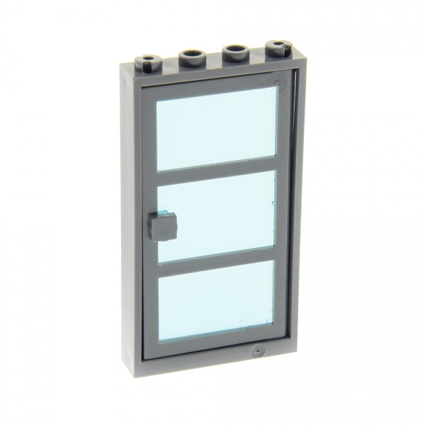 1x Lego Tür Rahmen 1x4x6 neu-dunkel grau Türblatt transparent hell blau 30179c06