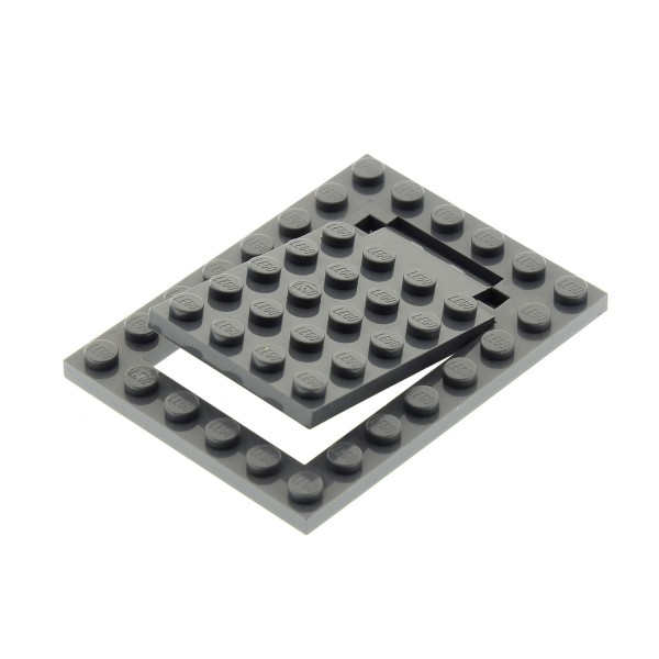 1x Lego Falltür Rahmen 6x8 neu-dunkel grau Tür 4x6 kurze Pins 30042 30041