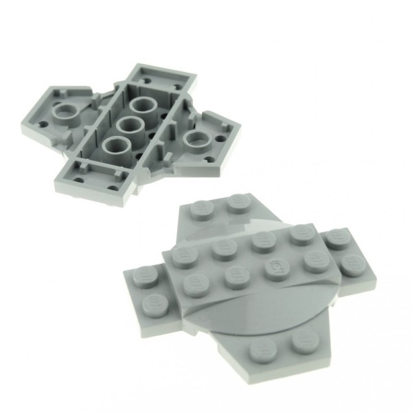 2x Lego Kreuz Platte 6x6x2/3 neu-hell grau Kuppel Deckel Star Wars 4211611 30303
