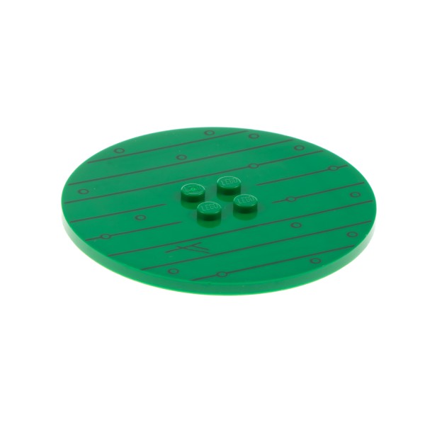1x Lego Rund Fliese Platte 8x8 grün Holz Tür Hobbit 79003 6023950 6177pb011