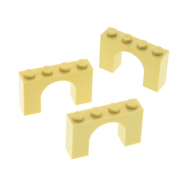 3x Lego Bogenstein 1x4x2 beige Tor Bogen Burg Fenster Brücke 6031057 6182