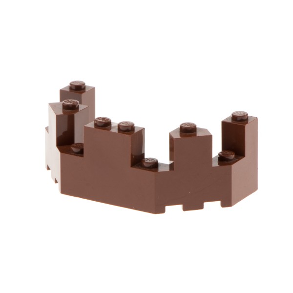 1x Lego Mauer Teil rot braun 4x8x2 Zinne Burg Turm Ritter Set 7947 4584720 6066