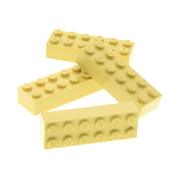 4x Lego Bau Stein 2x6x1 beige Basic Steine 79003 4143256 44237 2456