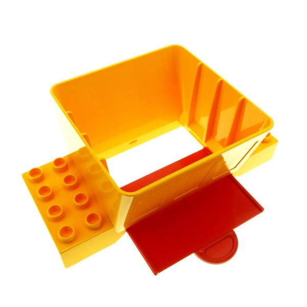 1x Lego Duplo Kugelbahn Trichter 2x4 hell orange Platte rot 4255186 31026 31025