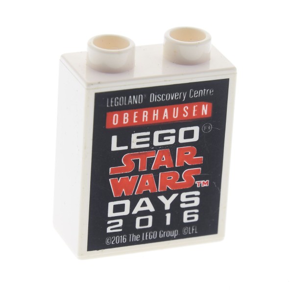 1 x Lego Duplo Motivstein Sonderstein Sammelstein weiss 1x2x2 Legoland Discovery Centre Oberhausen Lego Star Wars Days 2016 76371pb023