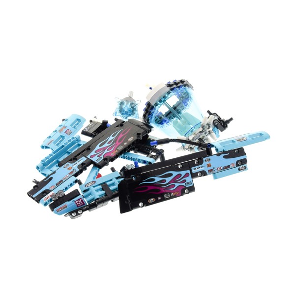 1x Lego Technic Teile Set Renn Wagen 42050 60210 hell blau unvollständig