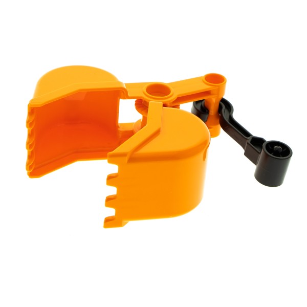 1x Lego Duplo Bagger Schaufel mit Arm orange Halter schwarz 15449 24876 21997