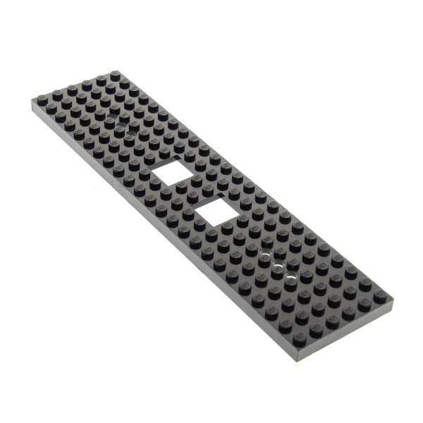 1x Lego Zug Bau Platte 6x24 schwarz Boden verstärkt Eisenbahn 6016487 92088
