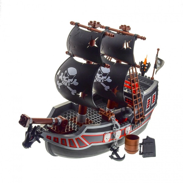 1 x Lego Duplo Piraten Schiff gross schwarz Boot ohne Figuren Herrscher der Meere 54850 54856 54859 55984 55186 52198 54066 54848c01 7880