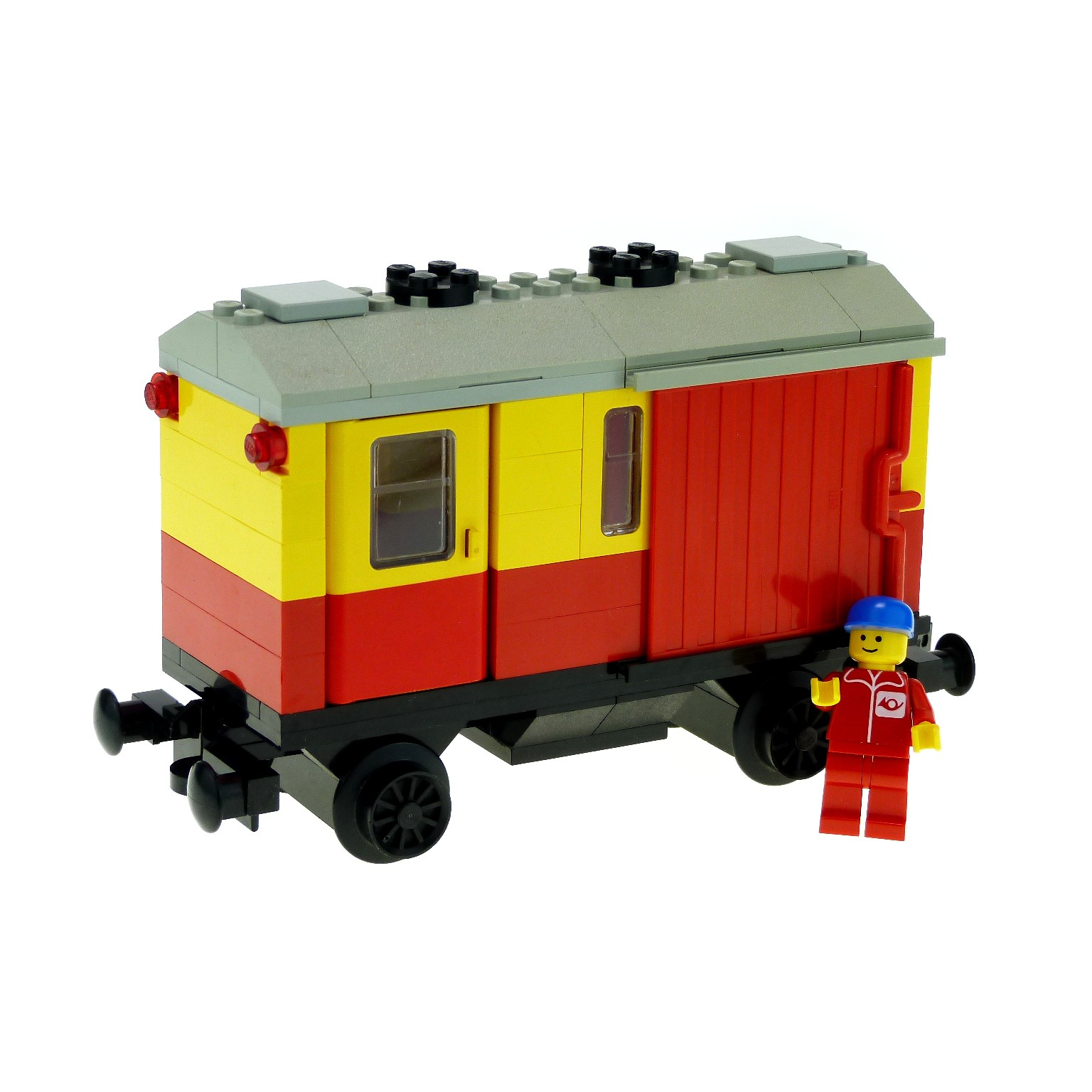 rote Lore Lego® 125 City Nostalgie Eisenbahn Kippwagen 