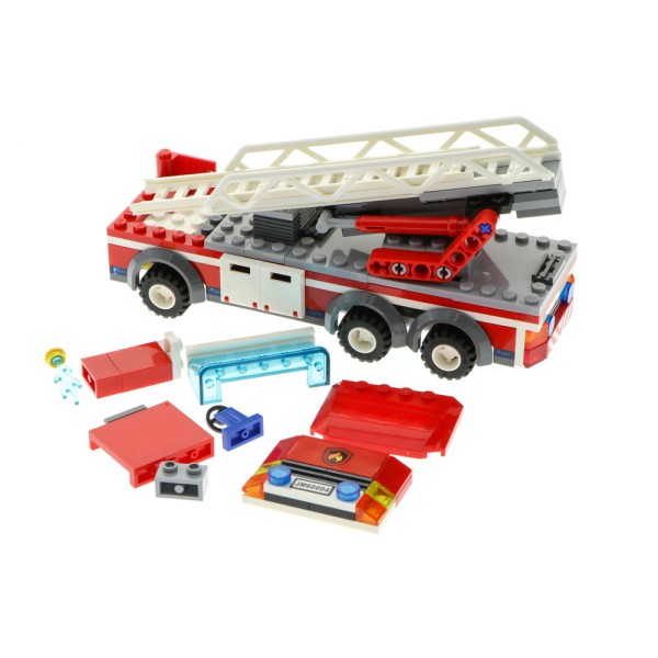 1x Lego Teile Set City Auto Feuerwehr Station Fahrzeug 60004 rot unvollständig