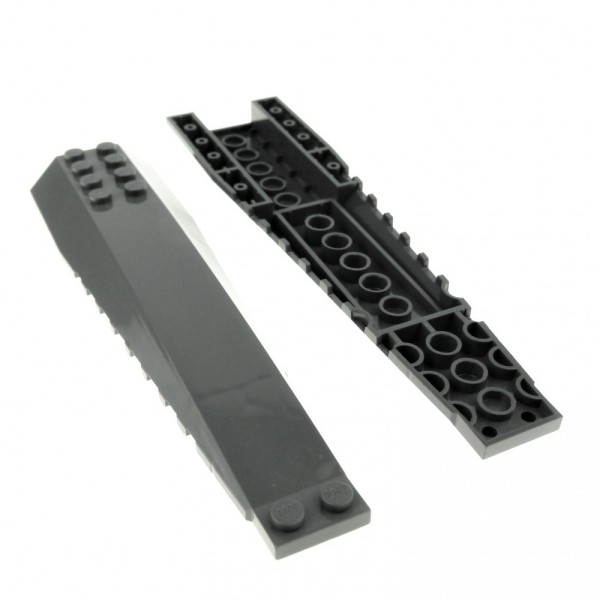 2x Lego Keil Flügel Platte neu-dunkel grau 16x4 schräg Star Wars 45301