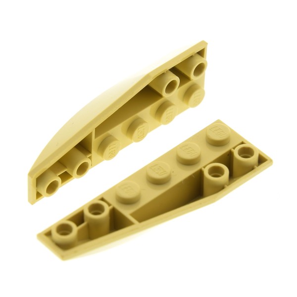 2x Lego Set Keil Stein beige 6x2 schräg links rechts Baustein 41765 41764