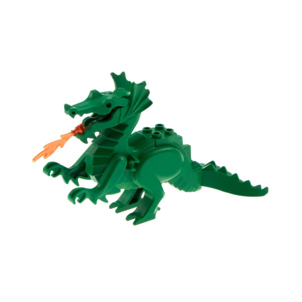1x Lego Tier Drachen grün Flamme neon orange Burg Ritter Schloss 6126 6129c02
