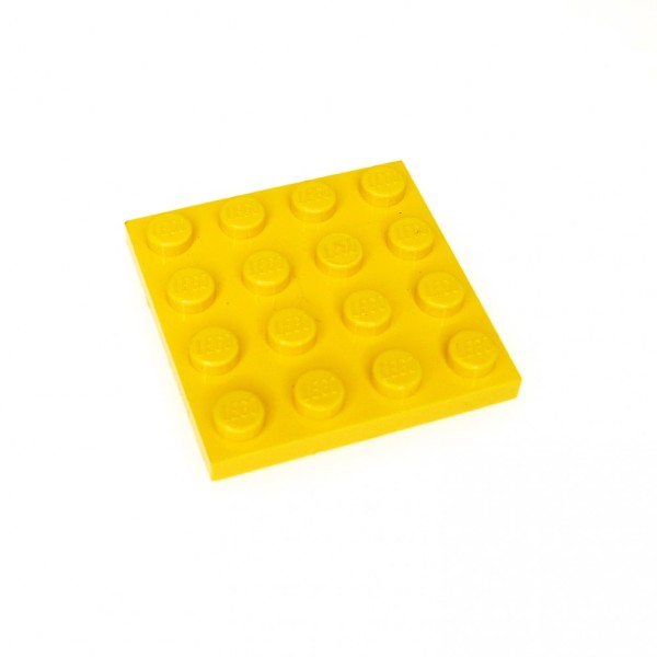 4x Lego Bau Platte 4x4 gelb Quadrat Grundplatte 8154 8144 4151 4243817 3031