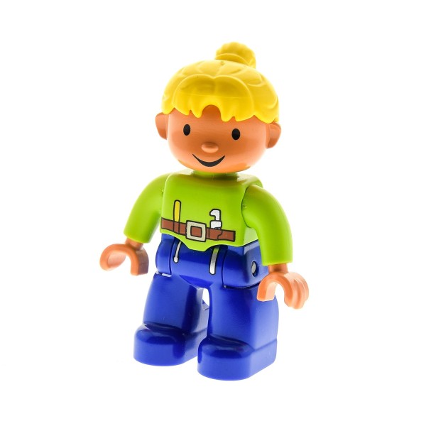 1x Lego Duplo Figur Frau lila blau lime Wendy Bob der Baumeister 3295 47394pb047