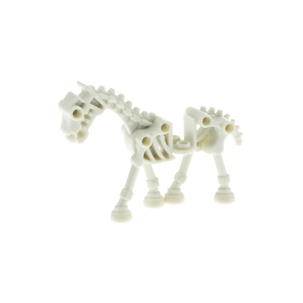 1x Lego Tier Skelett Pferd weiß leuchtet im Dunkeln glow in dark 9462 74463 59228