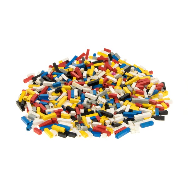 0,80 kg Lego Set Basic Steine 1x1 B-Ware abgenutzt gelb weiß rot blau 3005