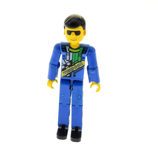 1x Lego Technic Figur Mann blau Sonnenbrille Fahrer 8300 2715 32280 tech033