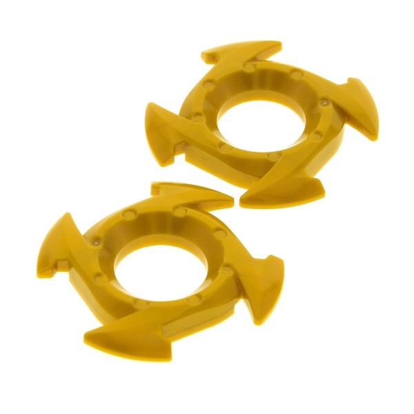 2x Lego Ninjago Spinner Ring Krone perl gold 4x4 rund Set 70750 4647110 98341