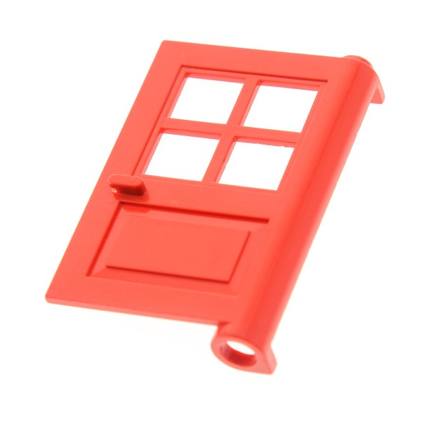1x Lego Tür Blatt rot 1x4x5 Fenster Kreuz Tropfen Form offen 386121 3861