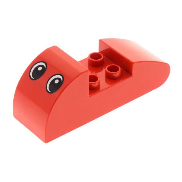 1 x Lego Duplo Primo Stein rot mit Augen 2x6x2 für Schildkröte Schnecke Baby Baustein Set 2297 31212pb03