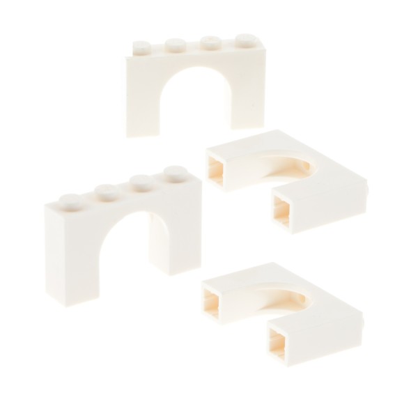 4x Lego Bogenstein 1x4x2 creme weiß Tor Bogen Burg Fenster Brücke 6031098 6182