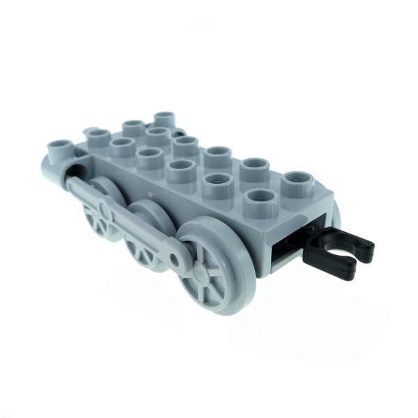 1x Lego Duplo Schiebe Lok Unterbau neu-hell grau Thomas Figur Toby 4580c06