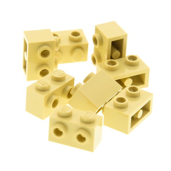 8 x Lego System Konverter Bau Stein beige 1x2 modifiziert Noppen offen seitlich Schloss Burg Wand Star Wars Harry Potter Set 10255 71043 10240 75212 70618 6024495 11211