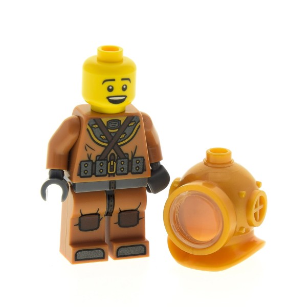 1x Lego Figur Minifiguren Serie 8 Taucher Helm perl gold col08-6 col118