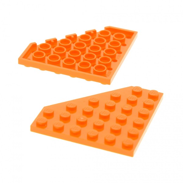2x Lego Flügel Bau Platte orange 6x6 Ecke schräg Set 3827 8637 4288159 6106
