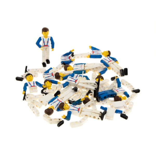1x Lego Technic Teile Set Figuren B-Ware Mann weiß blau Hosenträger 8850 tech006