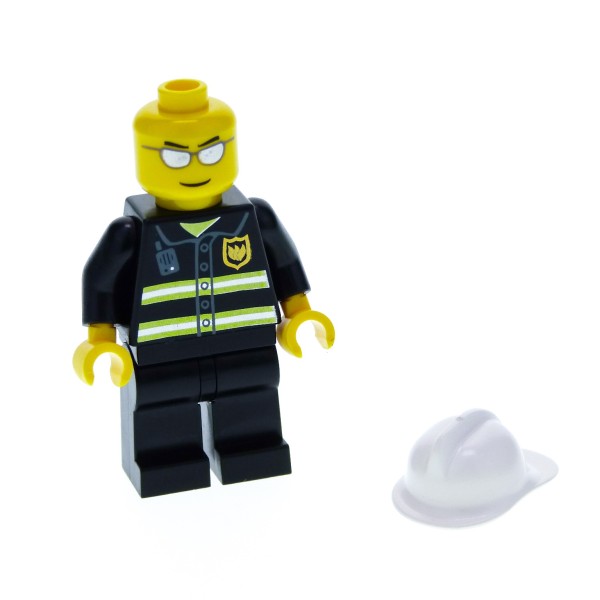 LEGO 3 x Figur Minifigur Feuerwehr Reflektor Streifen Helm weiß wc021 