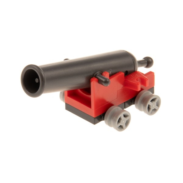 1x Lego Waffe Kanone perl dunkel grau Sockel Halter rot Gestell x110c01 2527