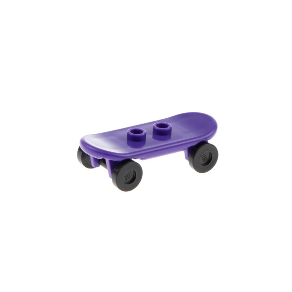 1x Lego Figuren Zubehör Skateboard dunkel violett Räder schwarz 42511c01