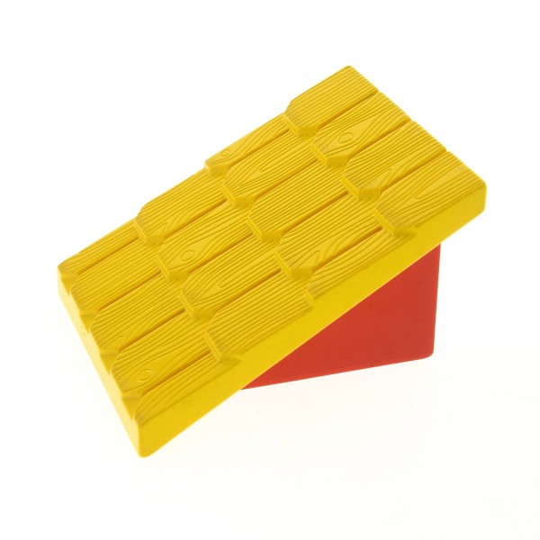 1 x Lego Duplo Dach gelb 30° 4 x 4 Element breit klein Base rot für Puppenhaus Bauernhof Bahnhof Feuerwehr Set 9153 2658 4860c03