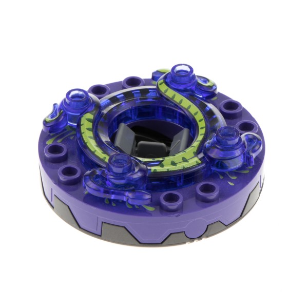 1x Lego Ninjago Spinner flach 6x6x1 violett Schlange blau 4654036 bb0549c01pb01