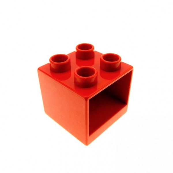 1x Lego Duplo Möbel Schrank 2x2x1 1/2 rot Gehäuse Kommode Haus 4890