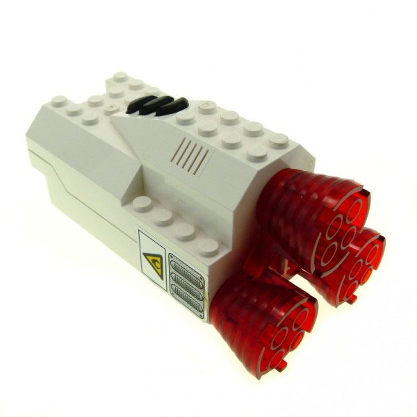 1 x Lego System Electric Sound & Light Modul weiss mit Aufkleber Rakete Shuttle Licht rot Geräusch geprüft 6456 30354 30353 30351pb02c01