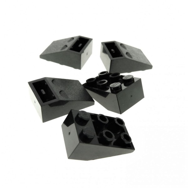 5x Lego Dachstein 3x2 schwarz 33° negativ Dachziegel schräg Steine 3747a