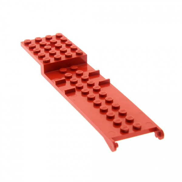 1x Lego Fahrzeug LKW Auflieger 4x16x1 rot Grund Platte ohne Rampe Chassis 966