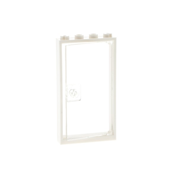 1x Lego Tür Rahmen 1x4x6 weiß Türblatt Scheibe transparent weiß Haus 60616 60596