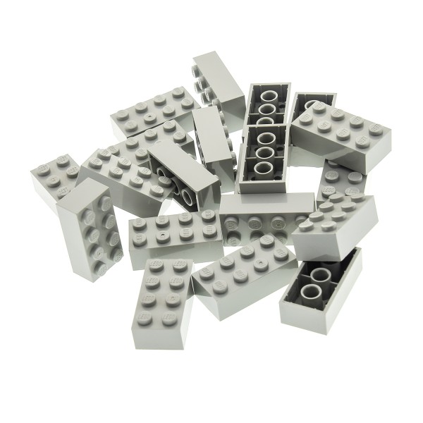 20x Lego Bau Stein alt-hell grau 2x4 Basic Steine Star Wars 10019 300102 3001
