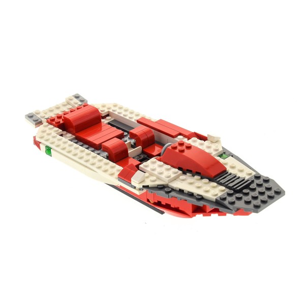 1 x Lego Creator Set Modell für 5892 Flugzeug Sonic Boom Boot weiss rot incomplete unvollständig 